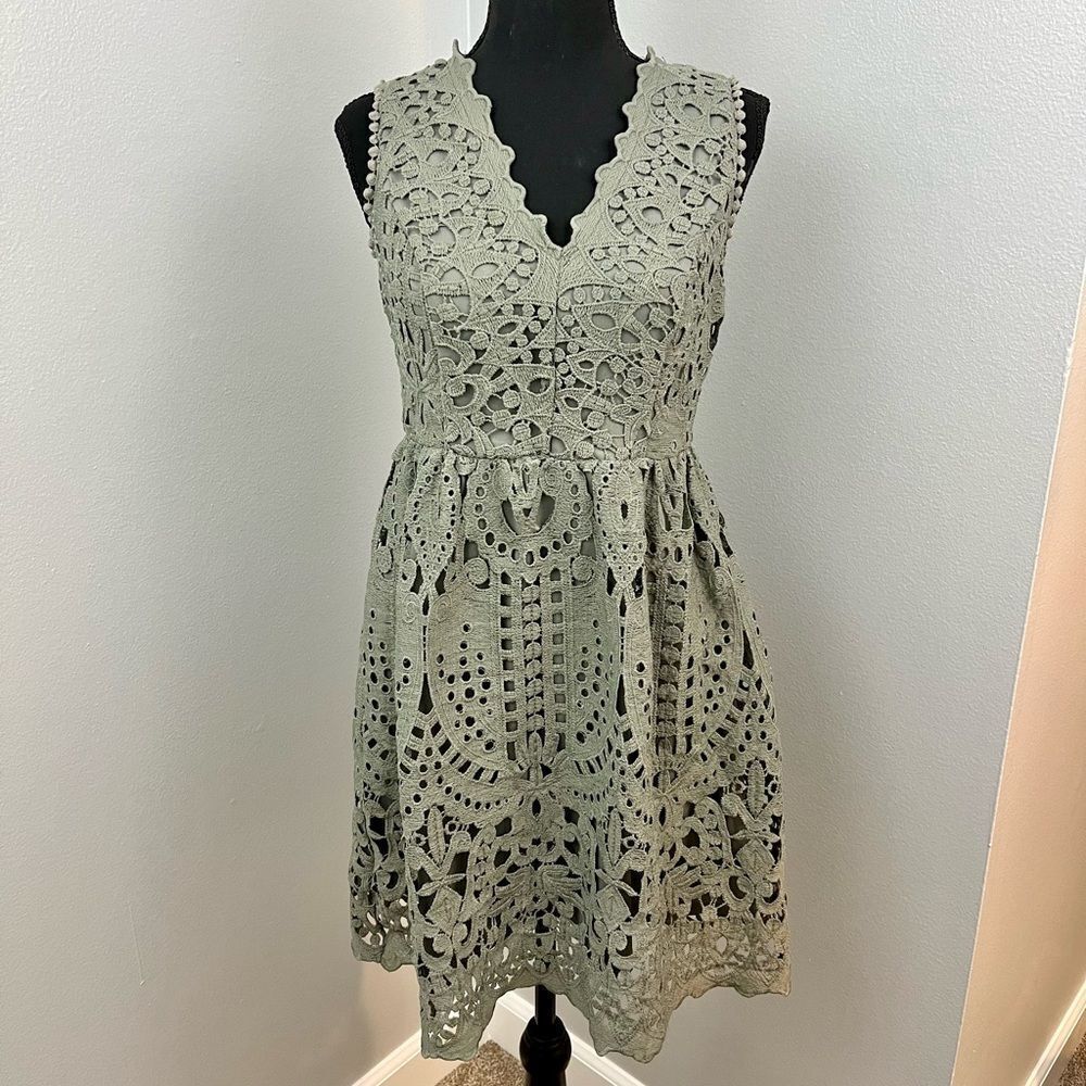 Altar’d State Gray Sleeveless Dress - Picture 1 of 6